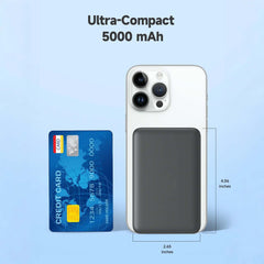 Magnetic Power Bank 5000mAh – 15W Ultra-Slim Wireless Charger, MagSafe Compatible Battery Pack for iPhone, Samsung & Android Devices – Fast Portable Charging on the Go
