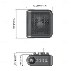 Energy-Efficient Wall-Mounted Mini Heater - Smart Electric Heater with Intelligent Temperature Control, Timer, Remote Control & Advanced Safety Protection for Home and Office
