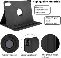 360° Rotating PU Leather Case for Honor Pad X9/X8 Pro 11.5" – Smart Stand Cover with Multi-Angle Viewing & Full-Body Protective Design
