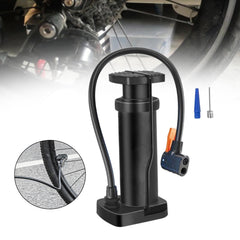 Portable Mini Foot Pump for Bikes, Motorcycles, and Electric Cars | High-Pressure Aluminum Alloy Air Inflator with Foot Pedal, Compact and Durable Design