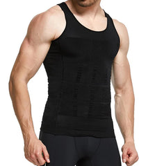 Men’s Slimming Body Shaper Compression Shirt | Abdomen Slimming Vest, Tummy Control Waist Shaper, Comfortable Undershirt for Chest and Stomach Slimming