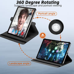 iPad 10th Gen 10.9" Leather Case – 360° Rotating Smart Folio Cover with Auto Sleep/Wake, Shockproof Protection & Multi-Angle Stand for Work, Travel & Daily Use (Multi Colour)