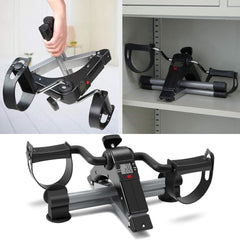 Mini Exercise Bike | Compact Arm & Leg Pedal Exerciser with LCD Monitor | Adjustable Resistance, Foldable Design for Home, Office, and Fitness Therapy