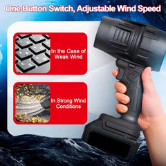 Rechargeable Handheld Blower Dryer with 1 Battery – Turbo Jet Air Duster for Car Cleaning, Home Use, Leaves, Snow, Dust Removal & Multi-Purpose Outdoor Cleaning
