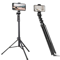 2-in-1 Portable Tripod & Selfie Stick - Adjustable Aluminum Foldable Stand, Lightweight Travel Companion for Smartphones & Cameras with Stable, Extendable Design