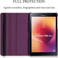 360° Rotating PU Leather Case for Samsung Galaxy Tab A 8.0" (2017) – Stand Cover with Auto Sleep/Wake, Multi-Angle Viewing for SM-T380/T385 (Multi-Color)