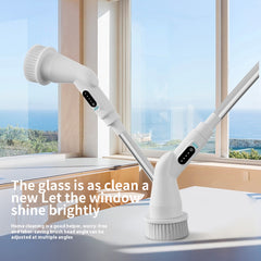 Cordless Electric Spin Scrubber | Bathroom Cleaning Brush with 7 Replaceable Heads | Powerful Shower, Tub & Tile Cleaner | Lightweight, Baby-Safe Plastic Material