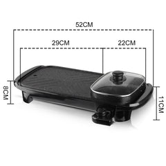 Customized Homemade BBQ Grill – Electric Smokeless Indoor Grill with Built-In Hot Pot | Dual-Use Cooking Appliance for Family Meals & Home Dining