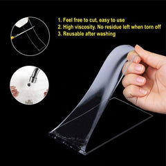 Strong Double-Sided Tape Heavy Duty for Indoor Installation | Super Sticky, Non-Slip Adhesive, No Screws or Drilling Needed, Non-Toxic & Residue-Free