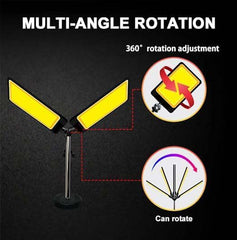 LED Work Light | 20000LM Dual-Head Adjustable Magnetic Light | Super Bright, Portable, and Versatile for Workshop, Garage, Outdoor, and Camping Use
