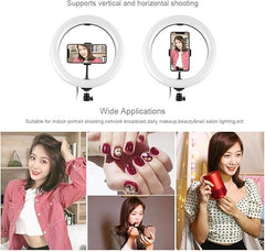 MJ33 RGB LED Soft Ring Light | 26CM Adjustable Ring Light with Phone Holder | Perfect for Live Streaming, Photography, Makeup & Video Recording