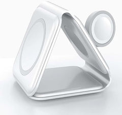 Foldable Magnetic Wireless Charger | 3-in-1 Charging Stand for iPhone, Android, Watches, and AirPods