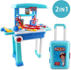 Ultimate 2-in-1 Portable Medical Center | Children’s Hospital Role Play Suitcase | Interactive Doctor Playset with Accessories for Educational & Imaginative Fun