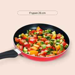 10-Piece Nonstick Cookware Set - 10X Tougher Coating with Frypan, Wokpan, Saucepan & Glass Lids, Heat-Resistant Handles, Nylon Turner, Durable Nonstick Kitchen Set