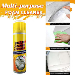 Multi-Purpose Foam Cleaner & Shine - 600g All-in-One Interior Restorer for Cars, Furniture & Home Use | Deep Cleaning, UV Protection & Long-Lasting Shine