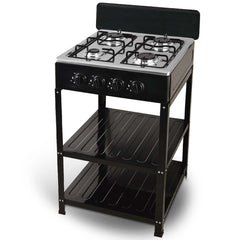 4-Burner Outdoor Gas Stove with Detachable Legs – Heavy-Duty Portable Propane Cooking Stove for Camping, RV Trips, Patio Parties & Backyard BBQ Grilling