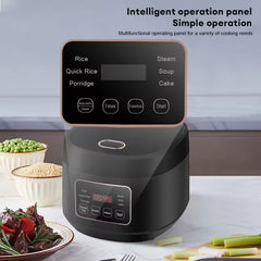 3L Smart Rice Cooker with Steamer – Multi-Functional Electric Cooker with 24H Delay Start, Measuring Cup & Spoon, Perfect for 3–5 People (Multi-Colour)
