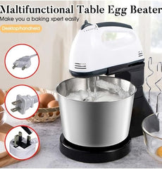 Hand Food Automatic Mixer | 7-Speed Electric Egg Beater & Blender | Perfect for Cake, Bread, and Flour Mixing at Home Baking