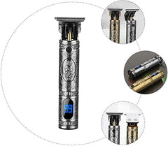 USB Rechargeable Electric Barbershop Hair Clipper | Digital LCD Professional Hair Trimmer | Cordless Haircut Kit with Multiple Guards