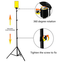 Portable Outdoor Dual Color Lighting | DC 12V Telescopic Tripod COB LED Lamp | Adjustable Camping, BBQ, and Car Repair Light for Night Use