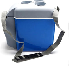 Compact 12V 7.5L Mini Car Fridge | Dual Cooler & Warmer Box, Portable Travel Refrigerator in Blue for Road Trips, Camping & Outdoor Activities