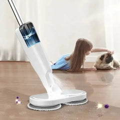 Household Rechargeable 360° Spin Water Tank Steam Spray Electric Mop | Steam Cleaner Mop for Floors with Adjustable Handle