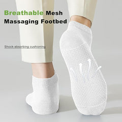 Men’s Breathable Cotton Ankle Socks (White) – 6 Pairs Lightweight, Soft & Moisture-Wicking Low Cut Socks for Running, Gym, Office & Everyday Comfort