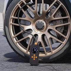 Portable 12V 150PSI Wireless Car Air Compressor with LED Display | Rechargeable Tire Inflator with Digital Pressure Gauge for Cars, Bikes, and Inflatables