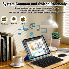 Ultra-Slim Bluetooth Keyboard & Mouse Combo – Rechargeable Wireless Set with Silent Keys, Ergonomic Design, Wide Compatibility for Windows, Android, iOS, iPad, PC & Laptop