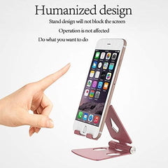 Fully Foldable Adjustable Cell Phone Stand – Portable Desktop Holder Dock for Smartphones, Tablets & Nintendo Switch (7–10”), Sturdy Metal Build, Hands-Free Viewing (Black)