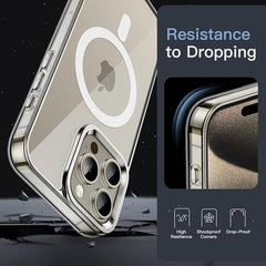 Compatible Magnetic Phone Case with Camera Control – Military-Grade Shockproof Protection for iPhone 15, 15 Plus, 15 Pro & 15 Pro Max