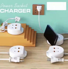 Quick Charge 5.1A Charger with Dual PD+USB Ports | Universal Multi-Port Charging Station with Phone Holder, 5V/5.1A Fast Charger for All Mobile Phones