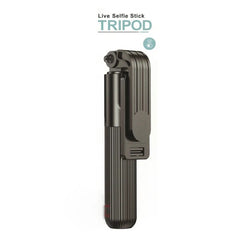 Bluetooth Selfie Stick Tripod D-10 | 360° Rotating Mini Tripod with Detachable Remote for iOS & Android, Compact & Lightweight for Live Broadcasts