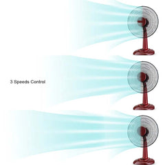 MTF-425 16" Table Fan – 3-Speed Settings with Adjustable Tilt, Quiet & Efficient Cooling Fan for Home, Bedroom, Dorm, and Office Desk Use