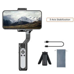 CQL Smart 3-Axis Gimbal Stabilizer – Professional Handheld Video Stabilizer for Smartphones & Action Cameras with Universal Compatibility, Anti-Shake System & Long Battery Life