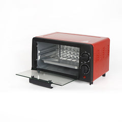 12L Multi-Function Electric Oven | Mini Air Fryer, Baking Oven with High-Temperature Setting, Includes Bakeware & Rack, Portable for Home & Commercial Use (Red)