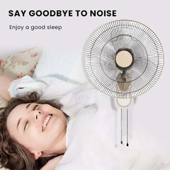 MWFV-432 16" Wall Mount Fan – 3-Speed Settings, Adjustable Tilt, Quiet & Efficient Cooling Fan for Home, Shops, Gyms, Restaurants & Commercial Spaces (No Remote)