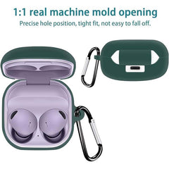 Silicone Case Compatible with Samsung Galaxy Buds 2 Pro/2/Pro/Live – Shockproof Protective Cover with Keychain, Durable & Stylish Earbuds Case (Multi-Color)