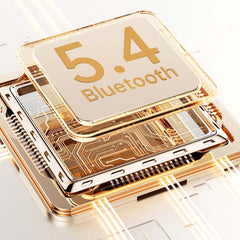 U-20 Open Ear Ring Headphones | Bluetooth 5.4 Clip-On OWS Earphones | 30H Battery Life, Noise-Cancelling & Ultra-Lightweight 4.9g Design (White)