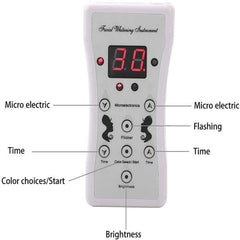 7-LED Whitening Face Mask | Advanced Optical Therapy Skin Care Device | Rejuvenating Light Treatment Mask for Glowing, Radiant Skin (White/Black, 230x200mm)