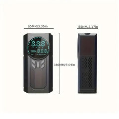 4-in-1 Portable Car Jump Starter, Air Pump, Power Bank | Emergency Battery Booster, Tire Inflator, and Portable Charger with LED Light