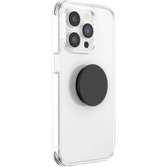 PopGrip with Swappable Top – Black Phone & Tablet Grip and Stand – Secure Hold, Hands-Free Viewing, Wireless Charging Compatible, Perfect Everyday Mobile Accessory