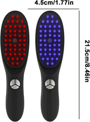 Electric Scalp Massage Comb - Rechargeable Hair Growth & Stress Relief Tool with LED Light Therapy, 3 Vibration Modes, Portable Head Massager for Relaxation & Circulation