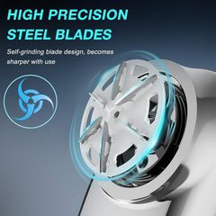 Fast Charging Digital Display Mini Shaver with Mirror | Portable USB-C Rechargeable Electric Shaver, Compact Travel Shaver for Men with High-Performance Blades