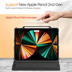 iPad Pro 12.9" Case (2018–2022) – 360° Rotating PU Leather Cover with Pencil Holder, Auto Sleep/Wake, Multi-Angle Stand & Full Protection (Multi-Colour)