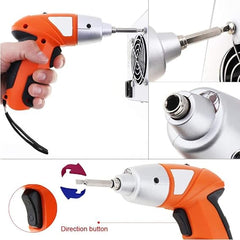 Rechargeable Electric Screwdriver | 3.6V Cordless Screw Gun with LED Light | 1300mAh Li-ion Battery | Compact, Dual-LED Power Tool for DIY & Home Repairs