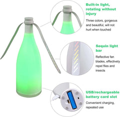 2-in-1 Fly Repellent Fan – USB Rechargeable Table Fan with Built-in LED Light, Eco-Friendly Mosquito & Insect Deterrent for Indoor & Outdoor Use
