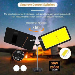 LED Work Light | 20000LM Dual-Head Adjustable Magnetic Light | Super Bright, Portable, and Versatile for Workshop, Garage, Outdoor, and Camping Use