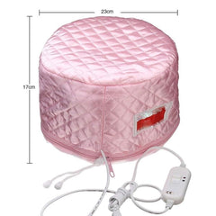 Thermal Hair Spa Cap – Electric Heating & Nourishing Steamer Cap for Deep Hair Care, Portable Beauty Spa Treatment Hot Cap for Home Use (Pink)