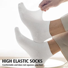 10 Pairs Men’s Breathable Cotton Ankle Socks – Ultra Lightweight, Moisture-Wicking, Soft & Comfortable Everyday Low-Cut Socks for Running, Gym, Office & All Seasons